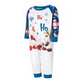 thumbnail image 3 of Elippeo Christmas Family Pajamas Matching Set, Santa Claus Deer Print Long Sleeve T-shirt with Pants Sleepwear Loungewear, 3 of 10