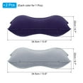 thumbnail image 2 of Uxcell Oreiller Gonflable, Oreiller de Voyage Ultraléger pour Camping Randonnée, Gris Violet Foncé 2 Pack, 2 of 6