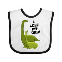 Inktastic I Love My Dad with Baby and Daddy Brontosauruses Boys or Girls Baby Bib