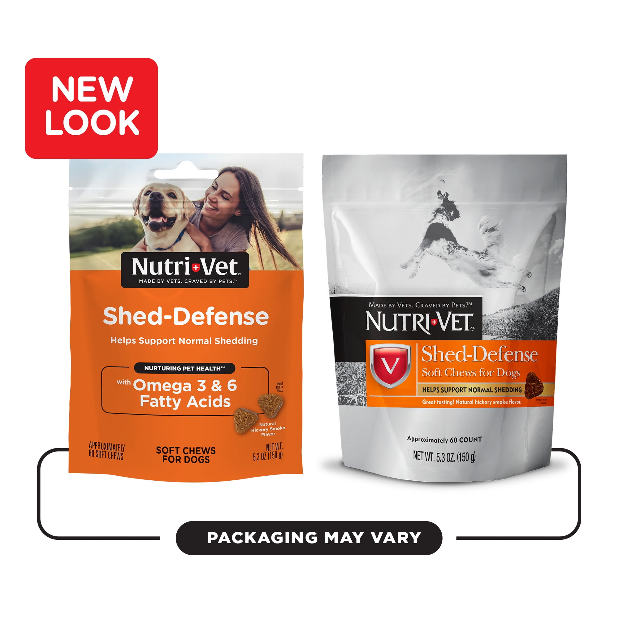 (6 pack) Nutri-Vet Shed Defense Coat Care Soft Chews for Dogs 60ct.