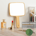 thumbnail image 6 of YEAKE Hand Mirror,Natural Bamboo Handheld Mirror with Handle, Single-Sided Portable Travel Vanity Mirror for Men & Women,6.9" W x 9.9" L, 6 of 7