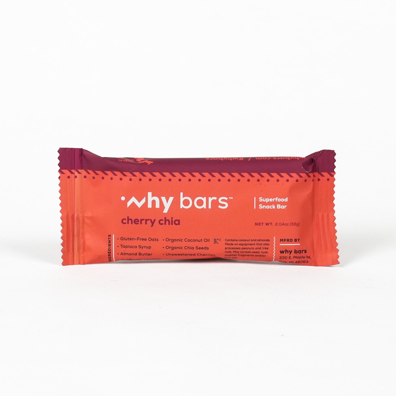 (Pack of 12), Why Bars Cherry Chia, 2.04 oz