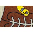 thumbnail image 5 of Furnish My Place 715 Football Shape 3'3"x5' Kids Play Area Rug for Playroom, Bathroom & Kindergarten Classroom, Football Shaped Rug, Anti Skid Rubber Backing, Multicolor, 5 of 8