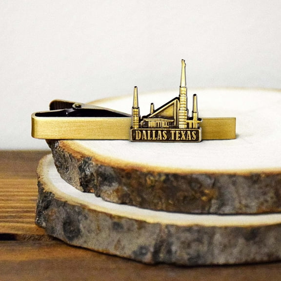 Dallas Texas Antique Gold Temple Tieclip by Ringmasters