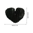 thumbnail image 2 of Coollooc Heart Shaped Fluffy Striped Pillow Throw Pillows, 18 Inch Heart Shaped Throw Pillows for Bed Couch Chair Bedroom Room, Cute Small Pillow for Valentines Day Wedding Home Decor(Black), 2 of 7