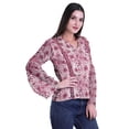 thumbnail image 2 of Moomaya Kurta Col Kurta Dentelle Détails Imprimé Manches Longues Tunique, 2 of 5