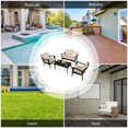 thumbnail image 4 of Costway 8PCS Patio Rotin Osier Meubles Ensemble Coussiné Canapé Canapé Table Basse Brun, 4 of 10