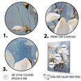 thumbnail image 3 of Designart "Painted Blue And Gold Magnolias III" Magnolias Wall Decor, 3 of 7