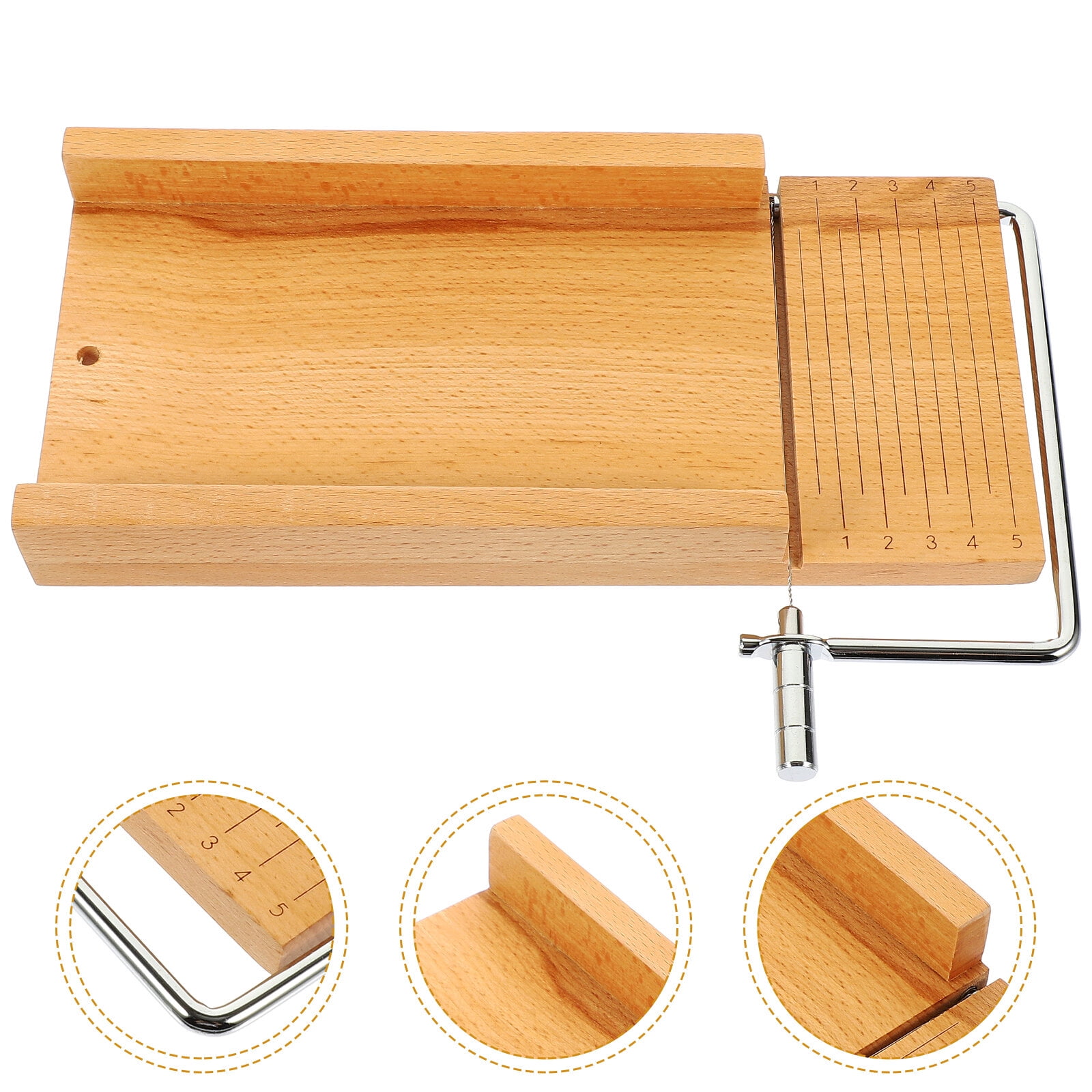 TEHAUX Soap Cutting Tool Set, Hand Soap Cutter Cheese Wire Truffle Grater  Cheese Slicer Hand Held Butter Cutter Wooden Planer Cheese Board for DIY