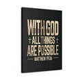 thumbnail image 4 of Scripture Walls Matthew 19:26 All Things Possible Bible Verse Canvas Christian Wall Art Ready to Hang Unframed, 4 of 13