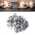 thumbnail image 2 of 200Pieces Pre Waxed and Tabbed Cotton Candle Wicks Cores with Metal Base for DIY Scented Tealight Candle Making Crafts, 2 of 5