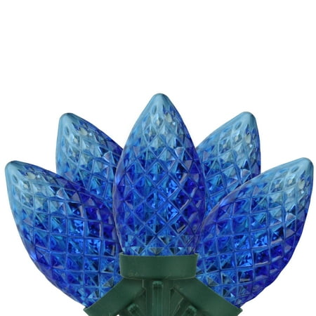Brite Star 100ct C9 LED Faceted String Lights Blue - 41' Green Wire
