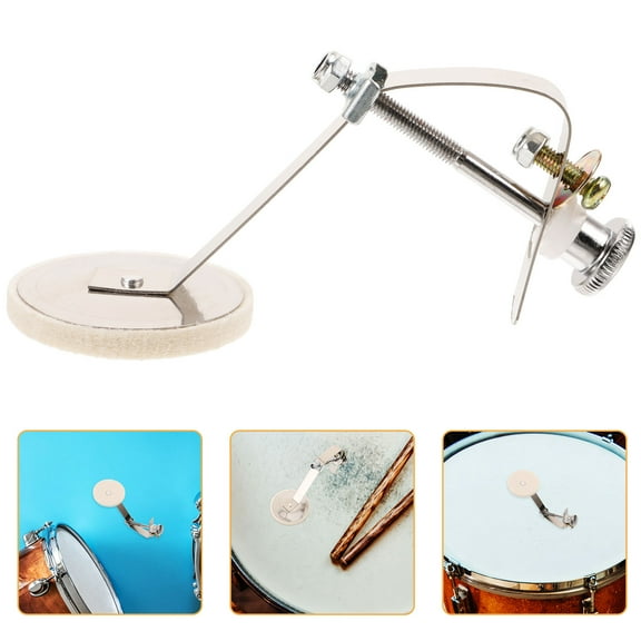 CATIEBYE  Silver Alloy Drum Dampening Muffler for Snare Drum Noise Reduction Tone Adjustment Clipon Design 1Pcs