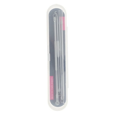Unique Bargains 1 Set Regular Long Needle Pimple Remover Tool Kit Silver Tone