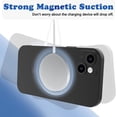 thumbnail image 3 of Magnetic Case for iPhone 14 Plus Phone Case for Women, [Adaptation with Magsafe] Matte Luxury Soft Metallic Luster Design for iPhone 14 Plus 6.7'' with Camera Protector-Black, 3 of 12