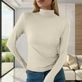 thumbnail image 2 of Thermal Underwear for Women Long Sleeve turtleneck Undershirts Womens Fitted Tops Winter Outfits Womens Undershirts, 2 of 4