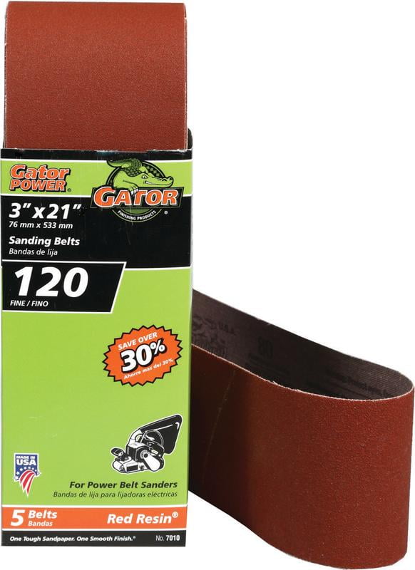 Gator 7010 Heavy Duty Resin Bond Power Sanding Belt, 21 in x 3 in, 120 Grit by Ali Industries
