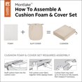 thumbnail image 6 of Classic Accessories Montlake FadeSafe Water-Resistant Patio Chair Seat Cushion, 21 x 25 x 5 inch, Antique Beige, 6 of 9