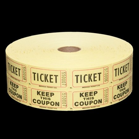 - Raffle Tickets - Double Roll Yellow