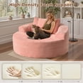 thumbnail image 3 of Ovios 58" Oversized Lounge Chair Round Cloud Deep Seat Accent Chair Plush Corduroy Boneless Sofa Chair for Living Room, Pink, 3 of 11