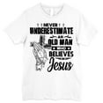thumbnail image 4 of FLAGWIX Vintage Men Bible, Christian Gift, Never Underestimate an Old Man Who Believes in God T-shirt HTT102HVN, 4 of 6