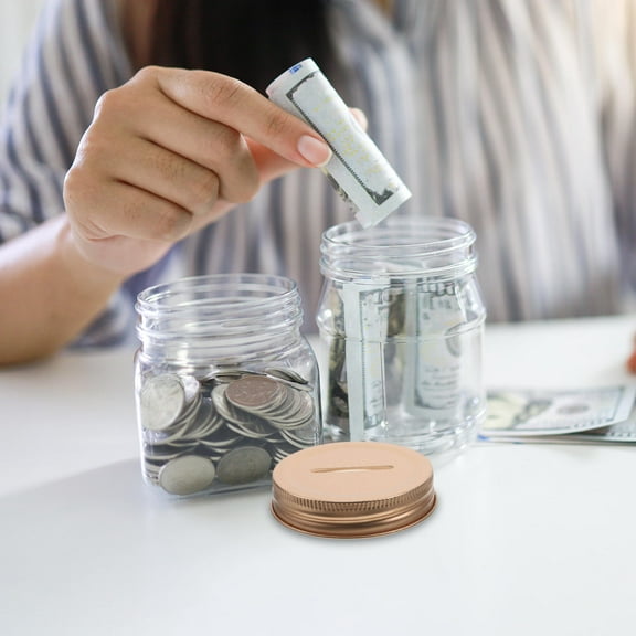 VERDANVERSE Mason Jar Covers Piggy Bank Lids Tinplate Storage Adults Home Organization 20Set