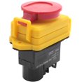 thumbnail image 4 of Interruptor de arranque y parada de 250 V 16 A IP54 Interruptor de liberación de voltaje sin botón pulsador de parada de emergencia Electroimán, 4 of 5