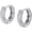 Silver (one pair), variant on Pavé Cubic Zirconia Double Band Hoop Earrings, Gold & Silver Sparkling Huggie Hoops