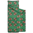 thumbnail image 2 of Football Field Green Pattern Teens Toddler Nap Mat with Pillow, Sleeping Mat Bag for Preschool Daycare 59"x22", 2 of 6