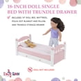 thumbnail image 2 of Emily Rose Stackable Doll Trundle Bed Pink Polka Dot Bedding Fits 18 Inch American Girl Dolls, 2 of 10