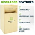 thumbnail image 3 of Alpine Restaurant Trash Can Cabinet - Thank You Trash Can Commercial Trash Can 40 Gallon, Garbage Receptacle with Tray Holder for Restaurants, Cafeterias (Oak), 3 of 10