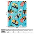 thumbnail image 4 of Qinduosi Sushi and Blanket "Japanese Food Throw Blanket Cute Cartoon Sushi Themed Throw for Couch Sofa Bedroom Sushi Stuff Gift, 4 of 6