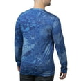 thumbnail image 3 of Realtree Wav3 Camo Standard Blue Men's Long Sleeve Performance Fishing Tee, 3 of 3