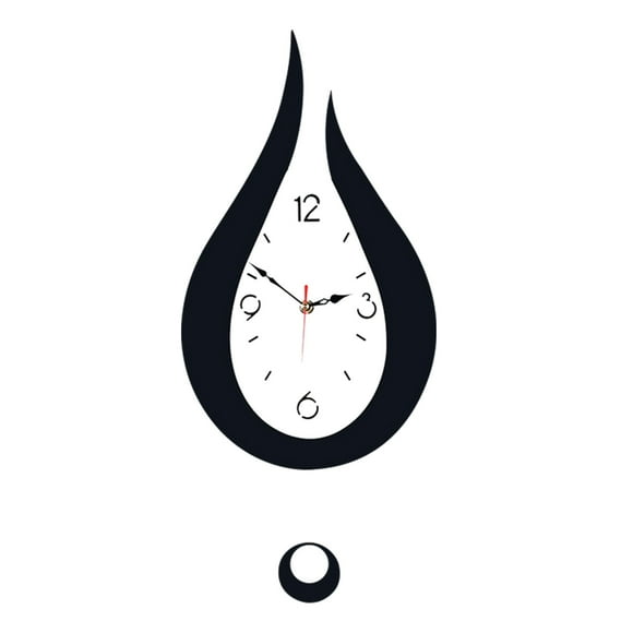 EGNMCR Room Decor, Home Decor, Home Decor Large Modern Sway Wall Clock, Living Room Clocks Wall Acrylic Water Drop Silent Decoration Suitable For Home Bedroom Kitchen Office 20.4 × 9.4 Inch wall clock