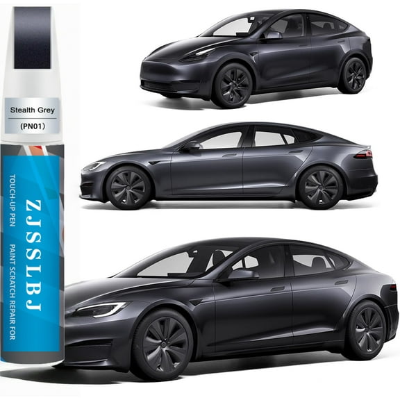 Car Touch up Paint(Stealth Grey(PN01)) Compatible with Tesla Model Y/3/X/S, Car Paint Pen Scratch Repair Two-In-One Touch Up Paint, Premium Car Scratch Remover for Deep Scratches