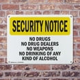 thumbnail image 4 of (2 Pack) No Drugs Dealers Weapons Drinking OSHA Security Notice Sign 24 Inch X 18 Inch Plastic Sign, Weather Resistant, UV Protected for Workplace, Business, and Construction Site, Made, 4 of 8