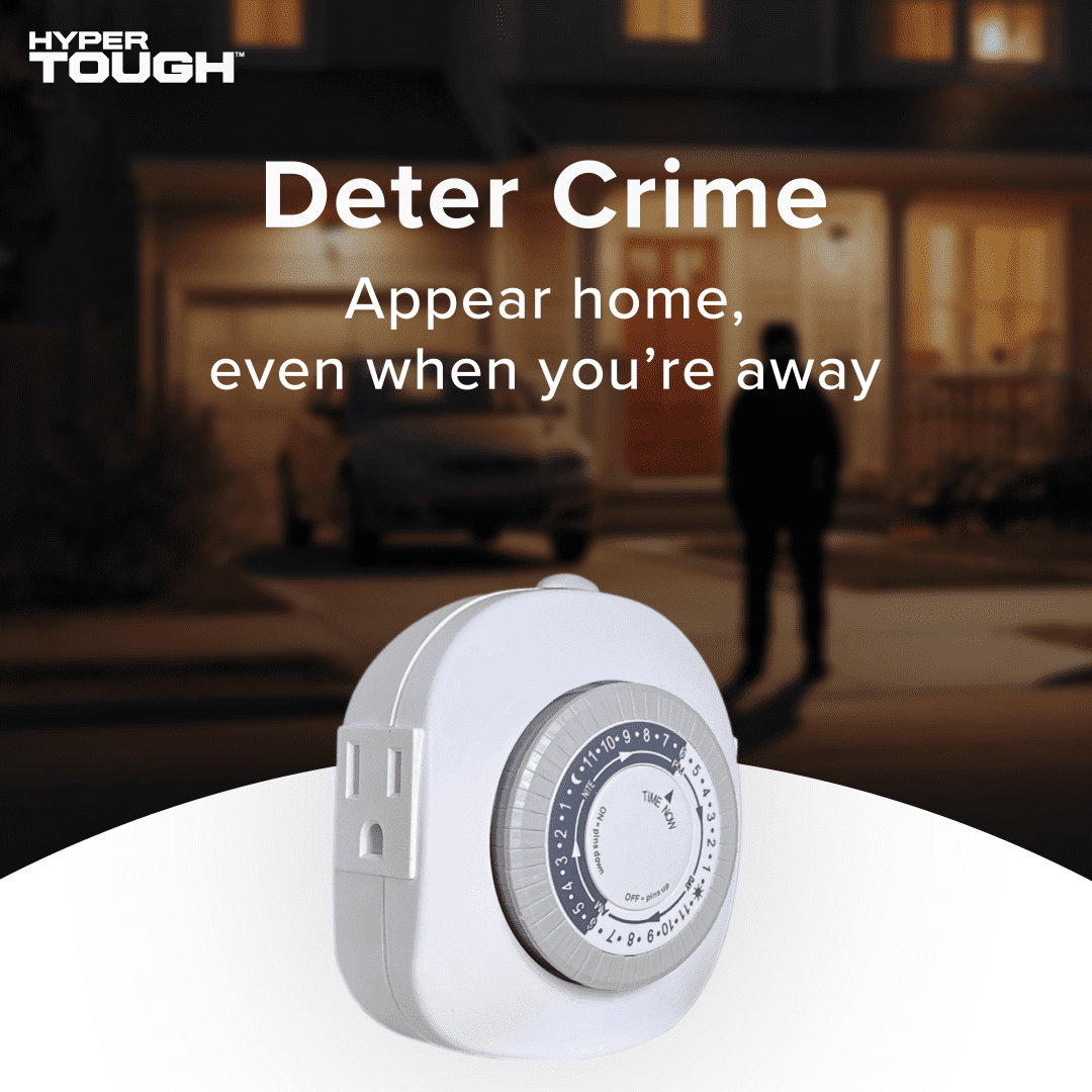Hyper Tough, Indoor Analog Timer, Double Grounded Outlet