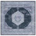 thumbnail image 3 of SAFAVIEH Tucson Layton Traditional Machine Washable Area Rug, 6' x 6' Square, Black/Beige, 3 of 15