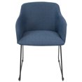 thumbnail image 5 of Lumisource Daniella Contemporary Dining/Accent Chair in Blue - Set of 2, 5 of 7