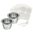 thumbnail image 1 of Cápsulas de espresso reutilizables Cápsulas de café recargables Tazas de acero inoxidable Filtros compatibles con máquinas de la línea Nespre con sellos de papel de aluminio Etiquetas Tapas, tazas +, 1 of 8