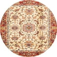thumbnail image 1 of Ahgly Company Indoor Round Abstract Brown Gold Abstract Area Rugs, 4' Round, 1 of 6