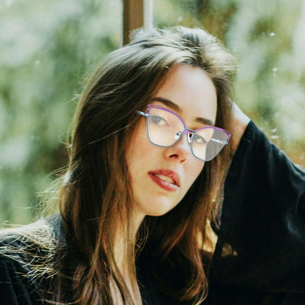 de bloqueo de Diseñador de moda Montura morado Colcomx anteojos de mujer