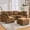 Brown, variant on LQLI 85.4" U Shaped Modern Cloud Sofa Modular Sectional Couch with Ottoman and 2 USB,5-Seat Chenille Deep Seat Sofa with a Phone Holder for Living Room,Bedroom and Apartment