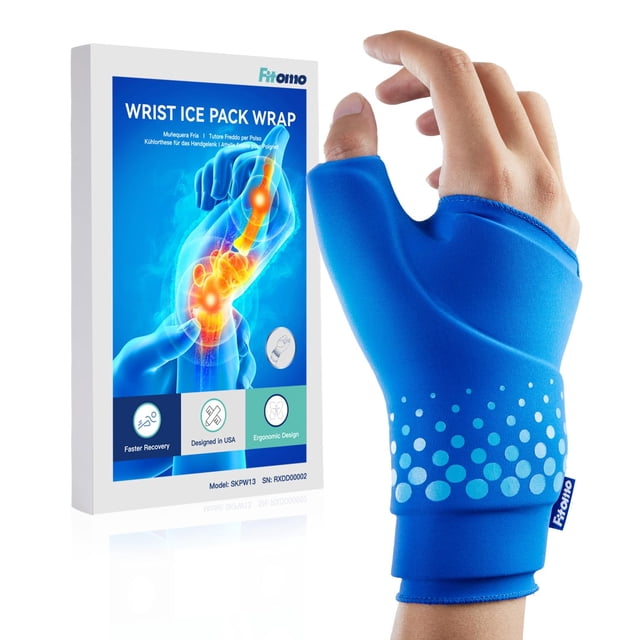 Muñequera Ice Pack Fitomo para pulgar y muñeca para túnel carpiano