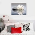 thumbnail image 4 of Farmhouse Zen Bathroom Canvas Wall Art, Stone Meditation Artwork, Rustic Spiritual Spa Wall Decor, Framed Canvas Print for Bathroom or Home Spa, 4 of 4
