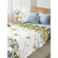 thumbnail image 5 of Twin Flat Sheet Only Sunflower Pumpkin Green Butterfly Soft Microfiber Cooling Bedding Sheets Black White Plaid Lattice Flat Bed Sheet for Hotel,Home Decor, 5 of 9