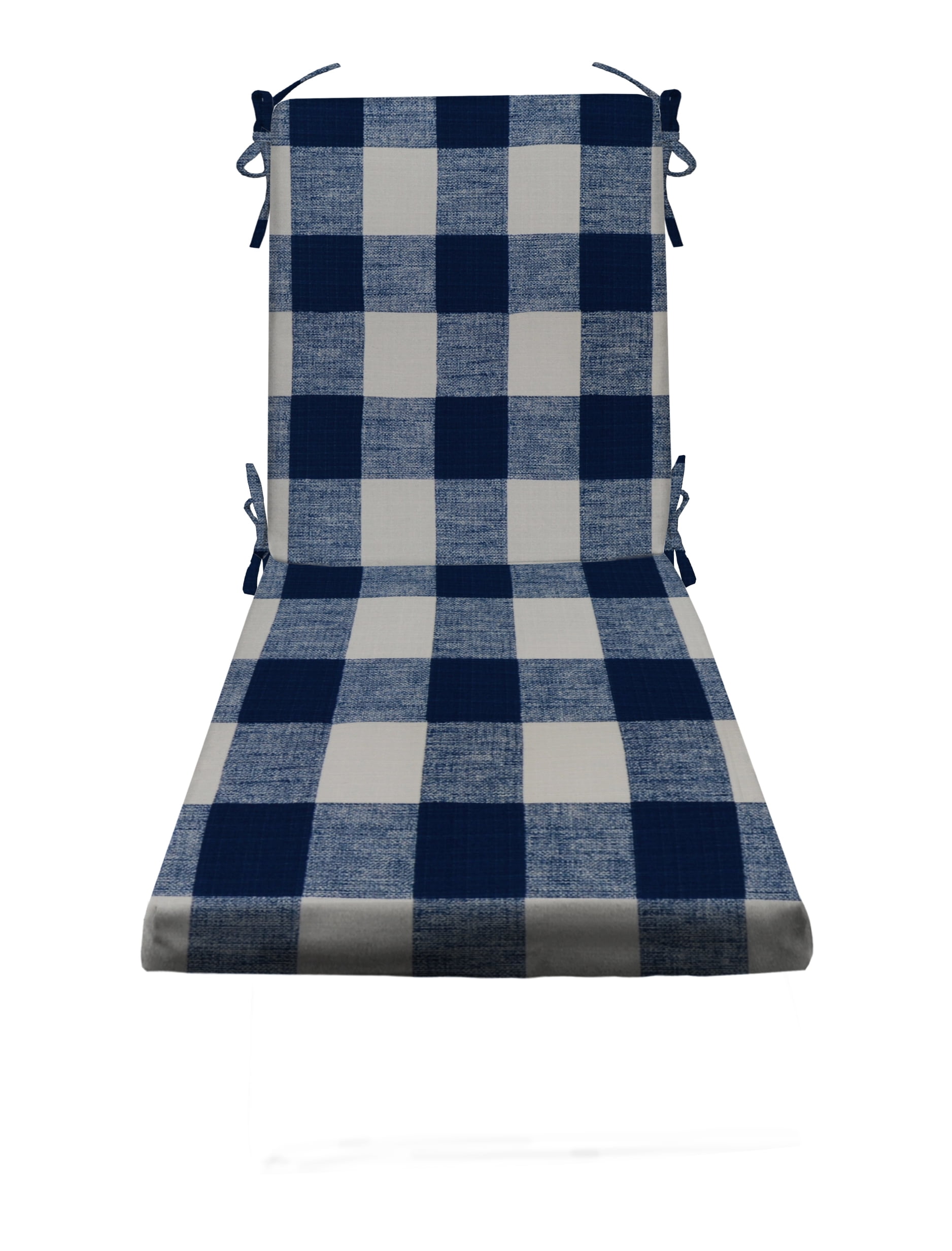 RSH Décor Indoor Outdoor Foam Chaise Lounge Chair Cushion, Blue Buffalo