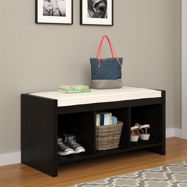 Ameriwood Home Collingwood Entryway Storage Bench with Cushion