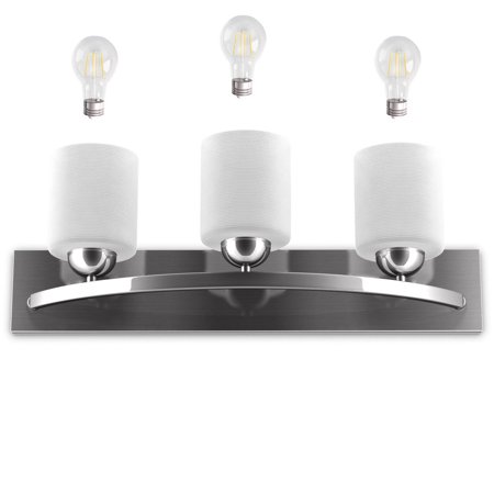 3 Light Glass Wall Sconce Modern Pendant Lampshade Fixture ...