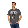 thumbnail image 4 of Novelty Less People More Puppies Introverts Gift | Hilarious Bernese Mountain Owner Men Women Unisex Garment-Dyed T-shirt, 4 of 4